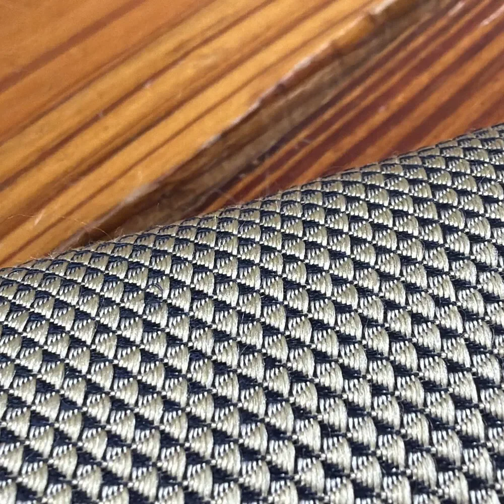 ERMENEGILDO ZEGNA Metallic Gold & Black Woven Silk Tie Made in Italy (Read Desc)